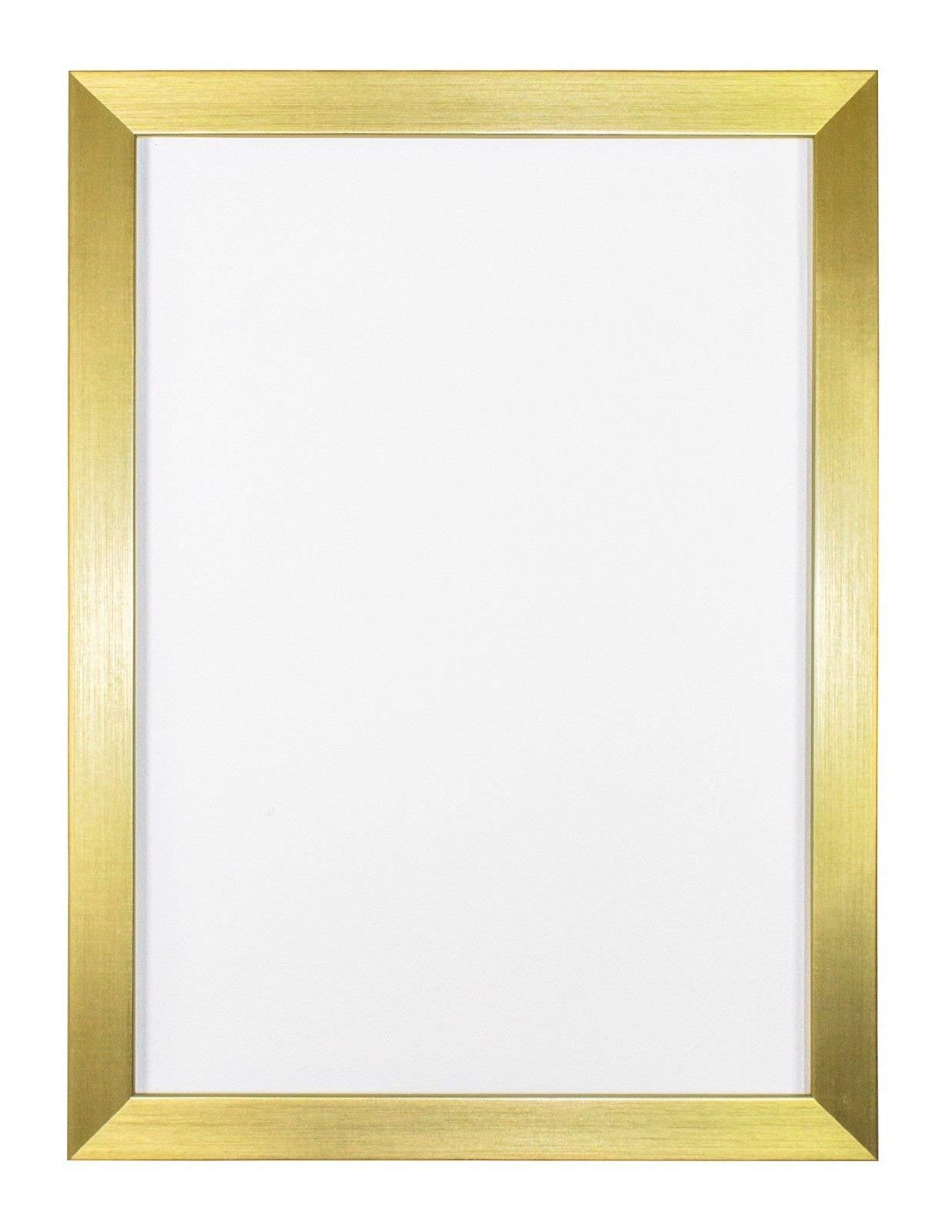 Rainbow Colour Range Picture/Photo/Poster frame- With an MDF backing board- Ready to hang or stand - With a High Clarity Styrene Shatterproof Perspex Sheet-Gold-A4