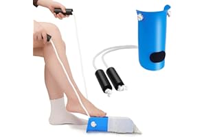 KEKOY 4INCH Sock Aid for Putting on Socks, Sock Assistant Device No Bending with Foam Handles & Long Rope, Sock Helper/Puller