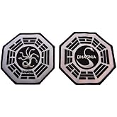 Lost Dharma Swan &amp; Hydra 4" Tall Embroidered Patch Set