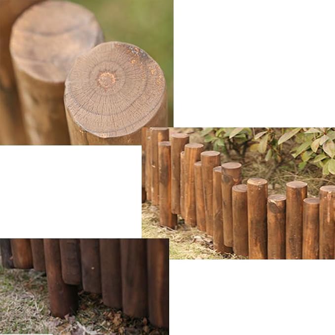 LXFYMX Vallas para Jardin Césped de Madera Efecto jardín Borde ...