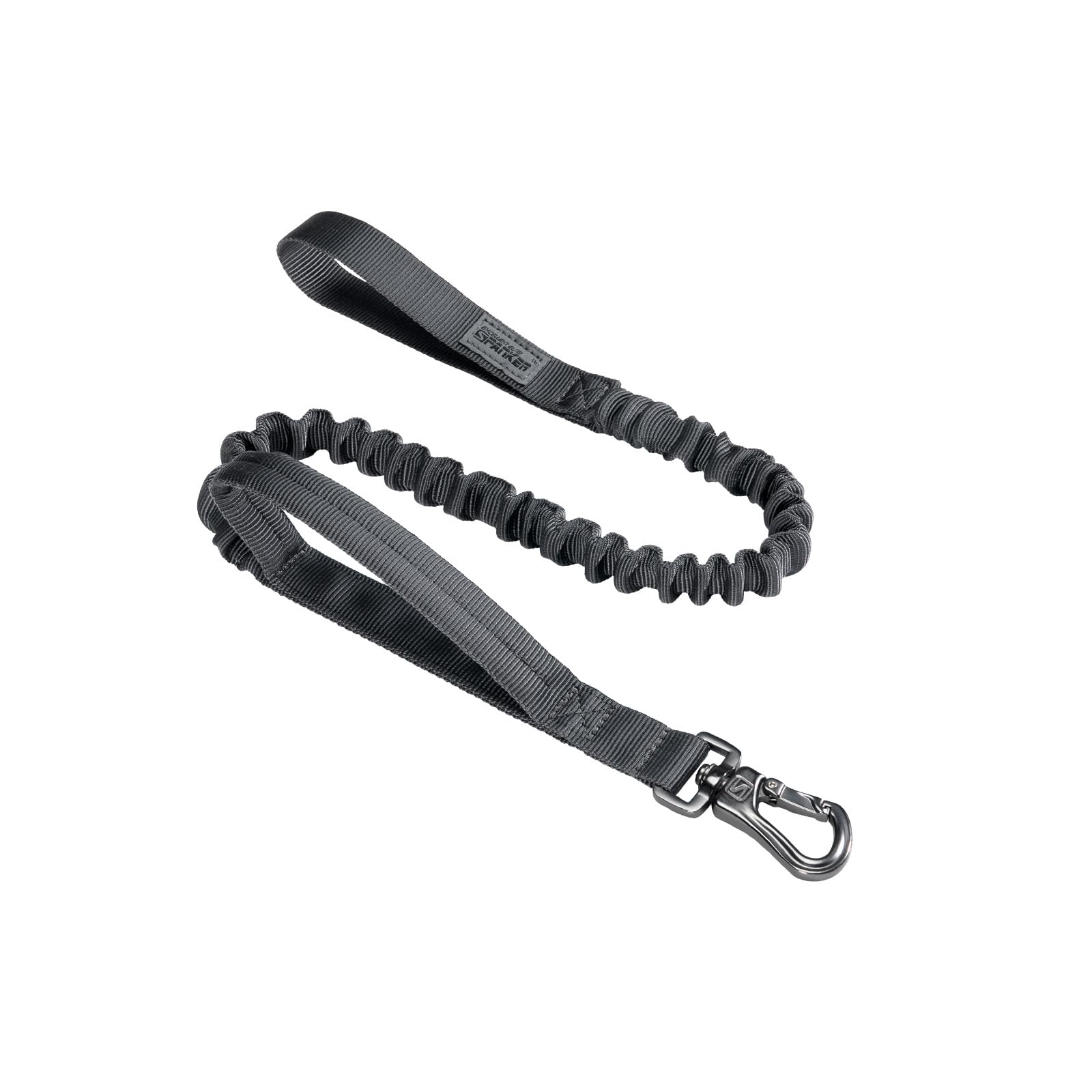 EXCELLENT ELITE SPANKER Tactical Bungee Dog Leash Elastic Leads Rope with 2 Padded Control Handle for Small and Medium Dogs(GRY）
