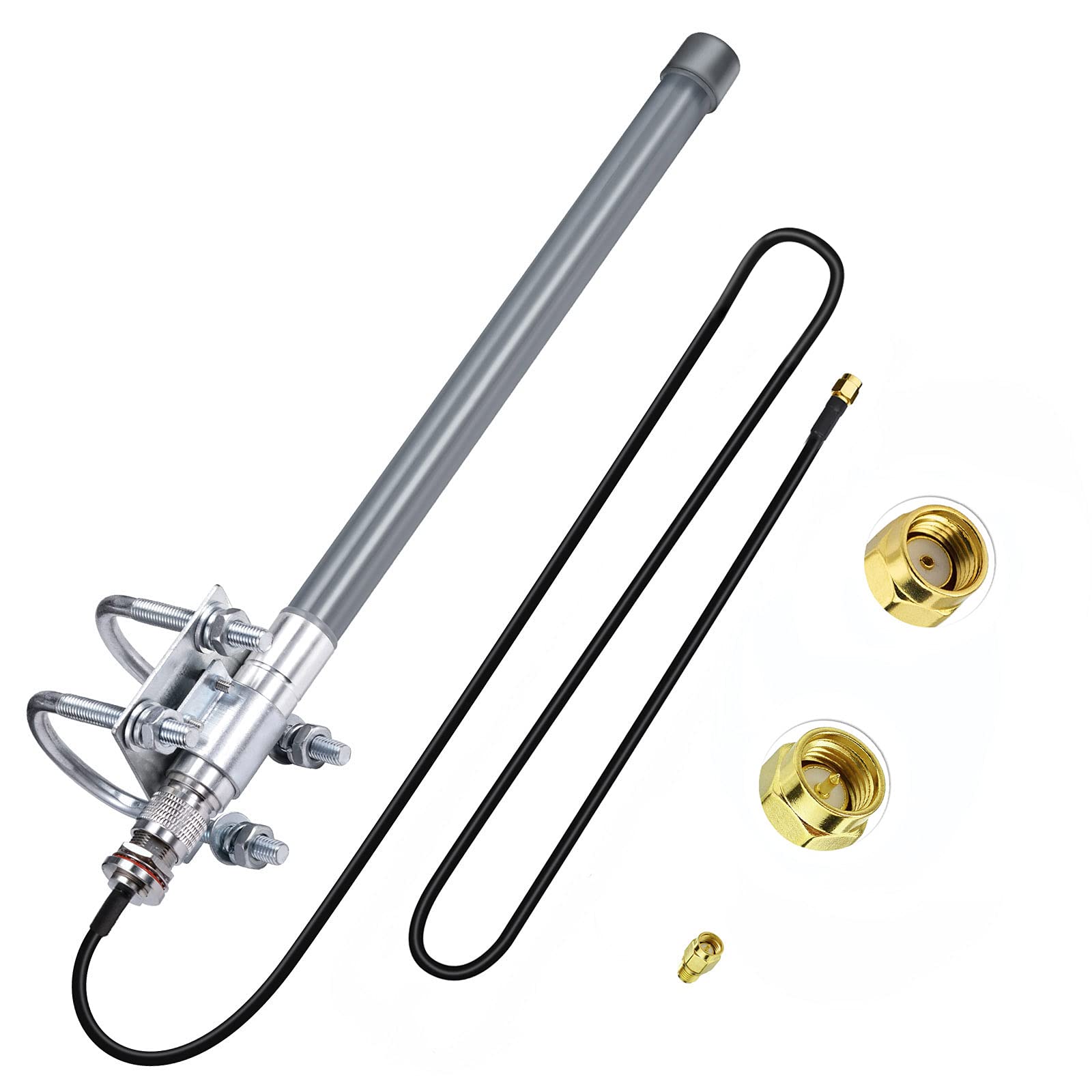 Bingfu 868 MHz LoRa Antenna Aerial Outdoor 3dBi Fiberglass LoRaWAN Antenna N-Male for Helium Hotspot Miner RAK HNT Bobcat + 1m N-Female to RPSMA-Male Extension Cable