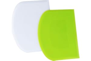 Luter 2 x Pastry Horn 12 x 9.5 cm Plastic Dough Scraper for Kitchen