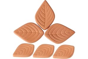 MOLUCKFU 6pcs Leaf Shaped Terracotta Sugar Keeper Reusable Brown Sugar Softener for Food Storage Containers Convenient for Ke