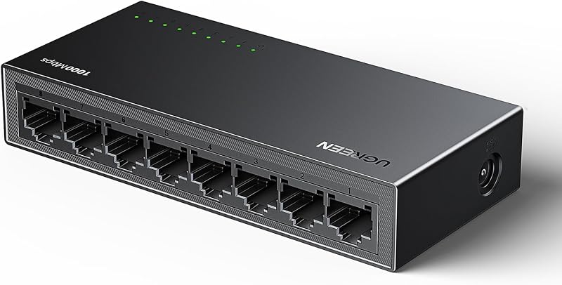 LAN Switch Gigabit Netzwerk Switch, Plug & Play (8 Port)