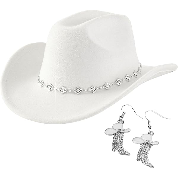 MIX BROWN Womens Rhinestone Cowgirl Cowboy Hat Wide Brim  display picture 1