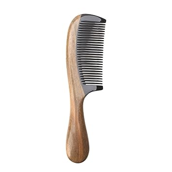 Amazon Com 1 Pack Comb Hairbrush Natural Green Ox Horn Wood Anti
