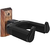 Guitar Wall Mount, Auto Lock Black Walnut Wood Hanger, Guitar Wall Hangers, Guitar Holder Hook Wall Stand for Classical, Acou