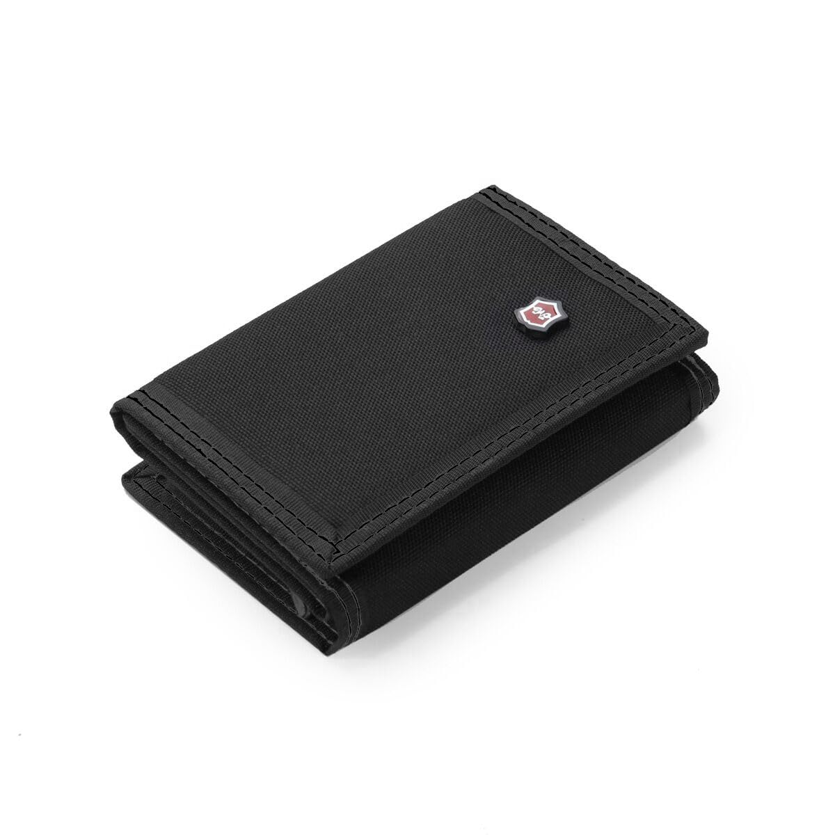 TOPTIE Trifold Wallet for Men, Casual Billfold Purse with 7 Credit Card Slots Extra Capacity-Black