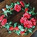 PARTY JOY 2Pcs Flower Garland Fake Rose Vine Artificial Flowers Hanging Rose Ivy Hanging Baskets Wedding Arch Garden Background Decor