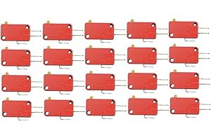 Atomic Market 20 Pack of Arcade Red 3 Pin Micro Switches