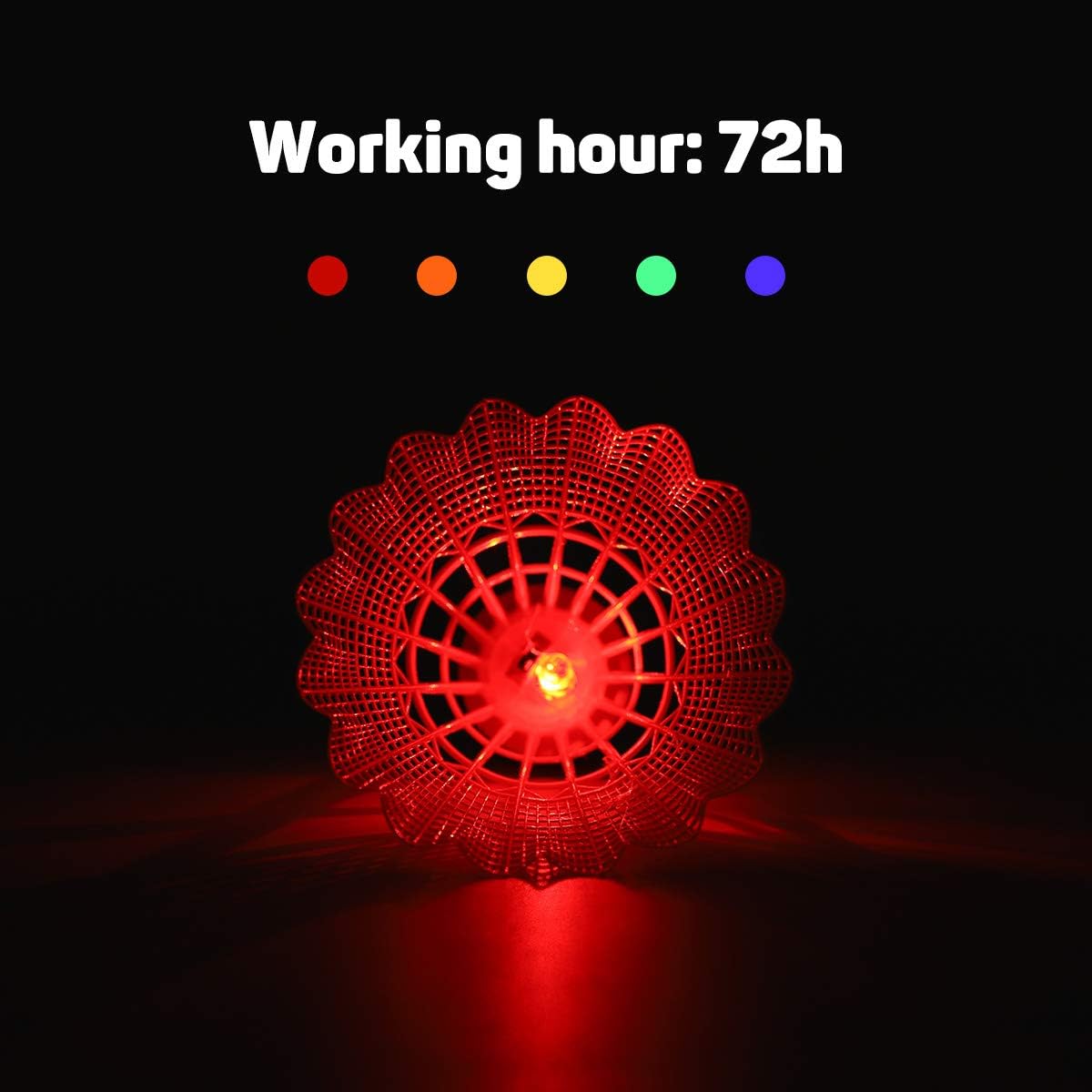 MoKo LED Badminton Shuttlecocks 6 Pack, Sports Nylon Outdoor Shuttlecocks Led Badmitton Set Lighting Badminton Birdies Glow Shuttlecock Glow Lighting Badminton Sets for Yard Game - White : Sports & Outdoors