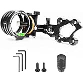 SOOHUPET 5-Pin Archery Bow Sight, Outdoor Archery Equipment, Tool-Less Micro-Click Adjustments Use with Left and Right-Hand Bows