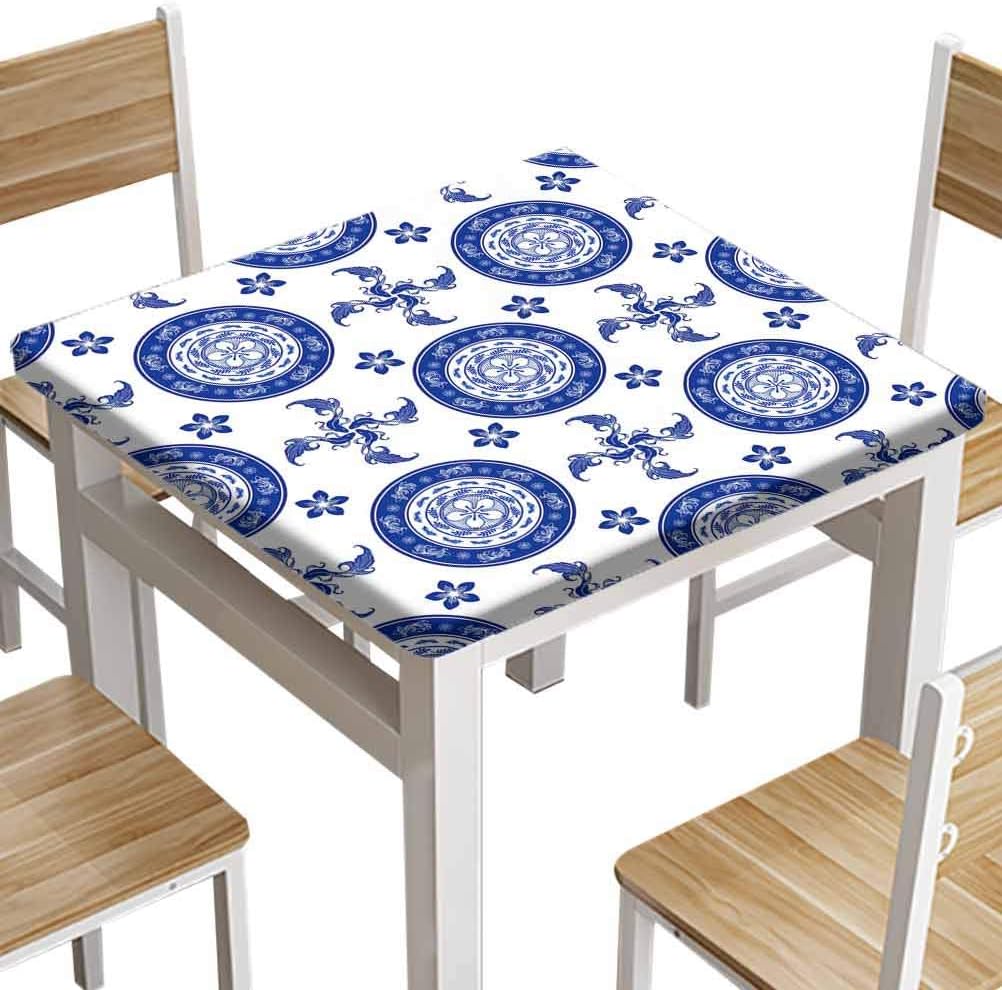 Elastic Tablecloth Square Fitted, Flat Lay or top View Fighting Fish or
