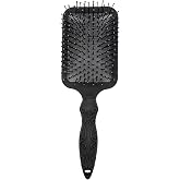 Amazon Basics Paddle Brush for Hair, Gentle Detangling, Wet or Dry Hair, Tangle-Free with Flexible Bristles