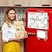 Dry Erase Magnetic Calendar Set/Large Refrigerator Board & Groceries List Kitchen Organizer for Busy Moms/Monthly Planner Whiteboard with Gift Package