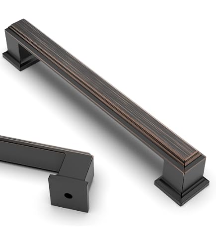 thumbnail image 2 of 6-1/4 Inch Center To Center Oil Rubbed Bronze Cabinet Pull – Modern Drawer Handle, M2735-160-ORB 2 of 4