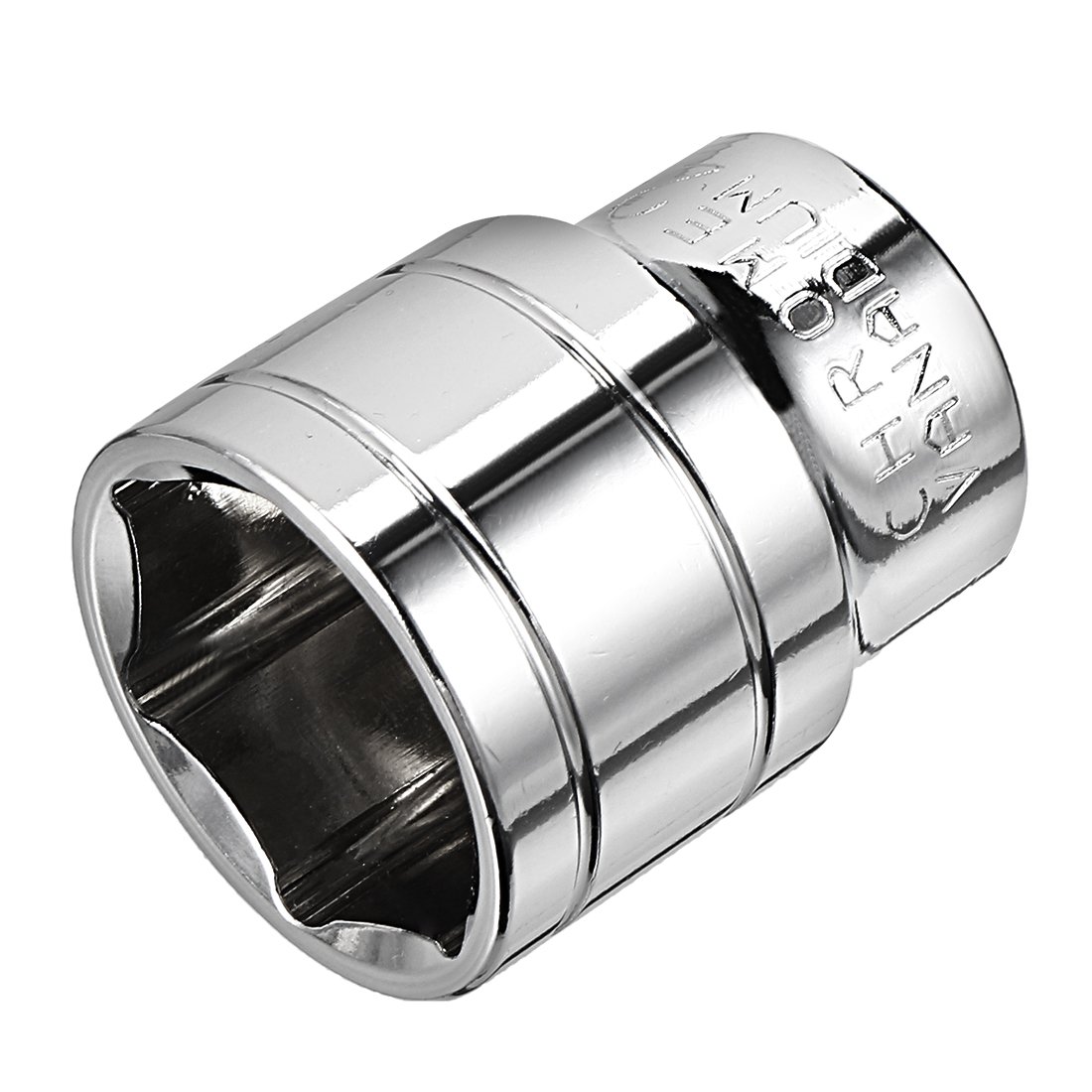 sourcing map 1/2-Inch Drive 24mm 6-Point Shallow Socket, Metric, Cr-V