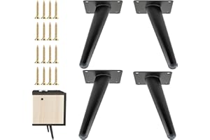 boyiksh 4 Inch Furniture Legs, Set of 4, Mid-Century Style Metal Replacement Legs for Chairs, Sofas, Cabinets, Tables, and DIY Projects (4INCH)