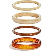 LILIE&WHITE 3 PCS Acrylic Resin Bracelet For Women Trendy Chunky Bangle Bracelets Fashion Colorful Bracelet Jewelry Gift