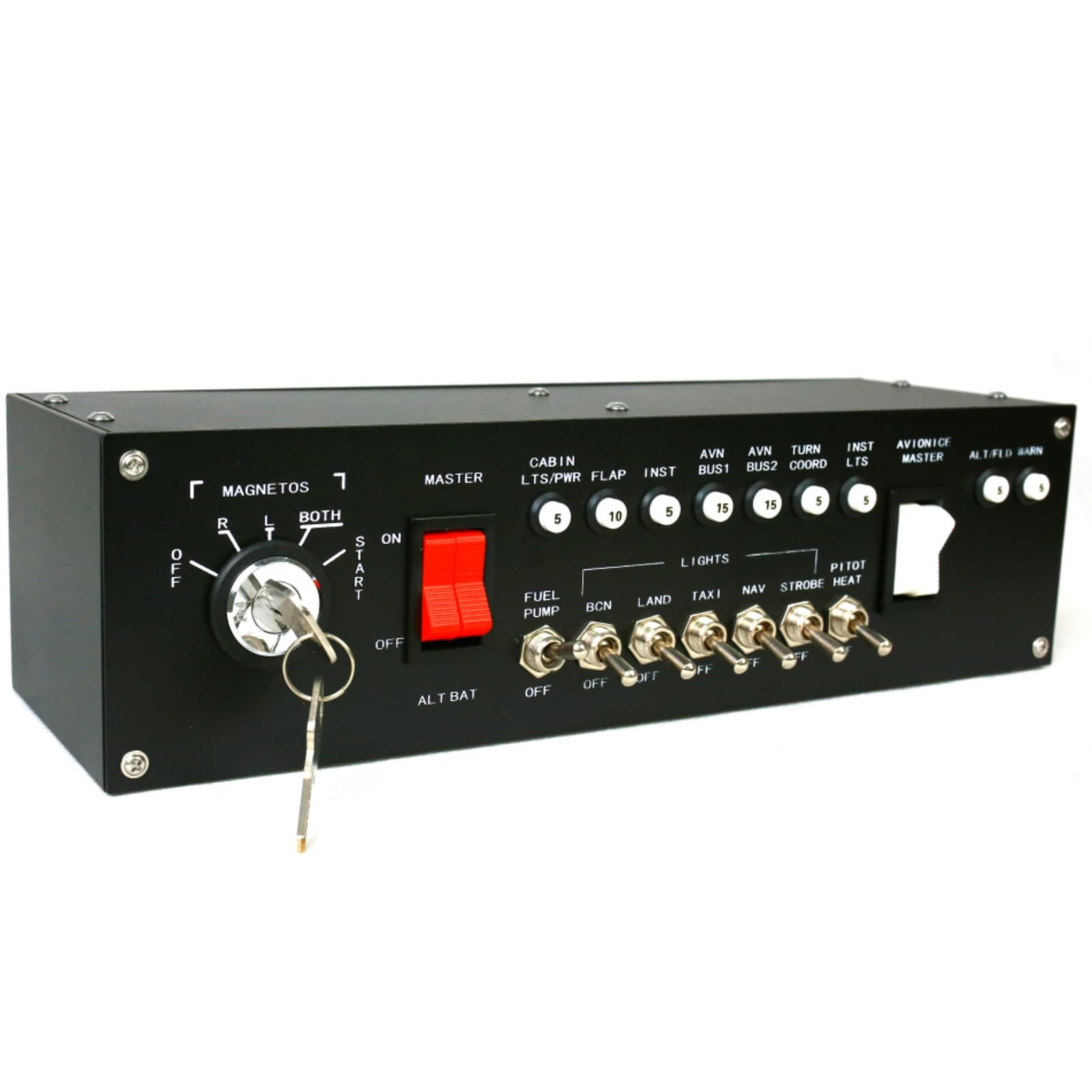 Meza-Ignition Panel for Flight Simulator game MSFS2020, X-Plane for a Home Cockpit or Standalone use on a Desk