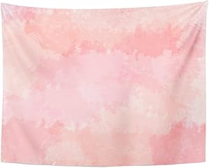 Emvency Tapestry Colorful Abstract Light Pink Blush Coral Digital Watercolor Red Floral Color Home Decor Wall Hanging for Living Room Bedroom Dorm 60x80 inches