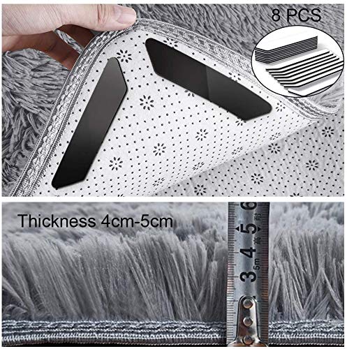 bedee Teppiche Kunstfell Fell Teppich Grau Fellimitat Bettvorleger Sofa Matte Super weich Teppich für Wohnzimmer Schlafzimmer Kinderzimmer Auto Esszimmer Fluffy Kindermatte (120 x 160 cm)