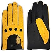 ZLUXURQ Womens Vintage TouchScreen Leather Driving Gloves Unlined -Soft And Thin Quality Italian Lambskin