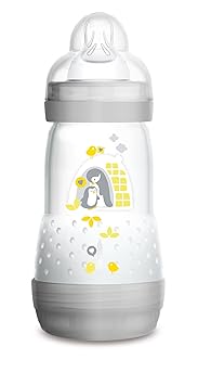 MAM Easy Start Anti-Colic Babyflasche (260 ml) – Babyflasche mit innovativem Bodenventil gegen Koliken – Baby Trinkflasche mi