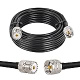 MOOKEERF PL-259 UHF CB Coax Cable 18FT, RG58 PL-259