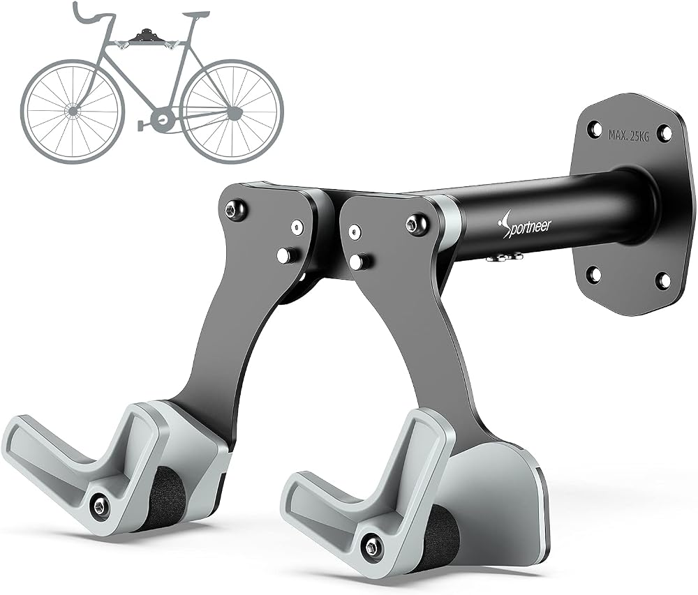 Sportneer Aluminum Bike Wall Mounts with 5 Levels Adjustment 55lbs Hangar