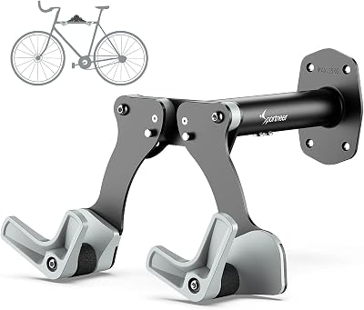 Sportneer Aluminum Bike Wall Mounts with 5 Levels Adjustment 55lbs Hangar