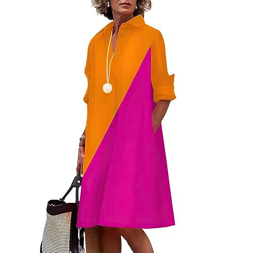 Shirt Dress Plus Size Sun Dresses With Sleeves Womens Linen Dress