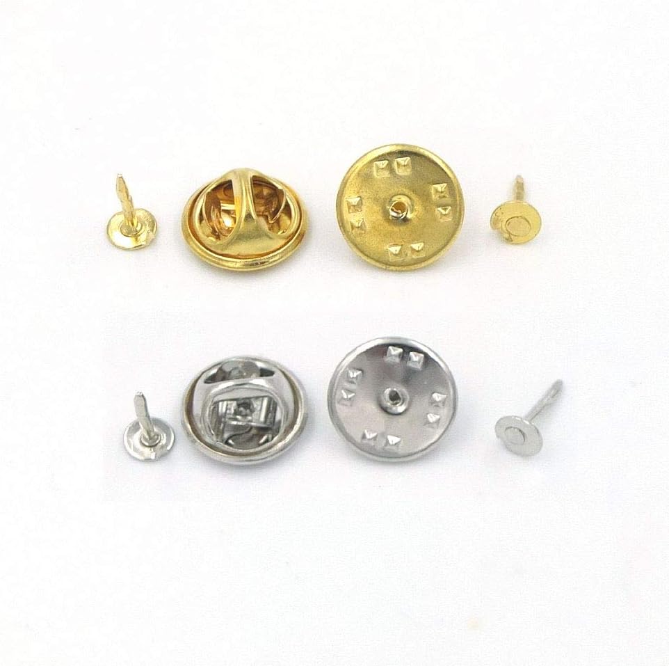 tie Tack Findings Pin Round Pinch Leather Leathercraft Pad Clutch 50 100 250 Nickle Gold