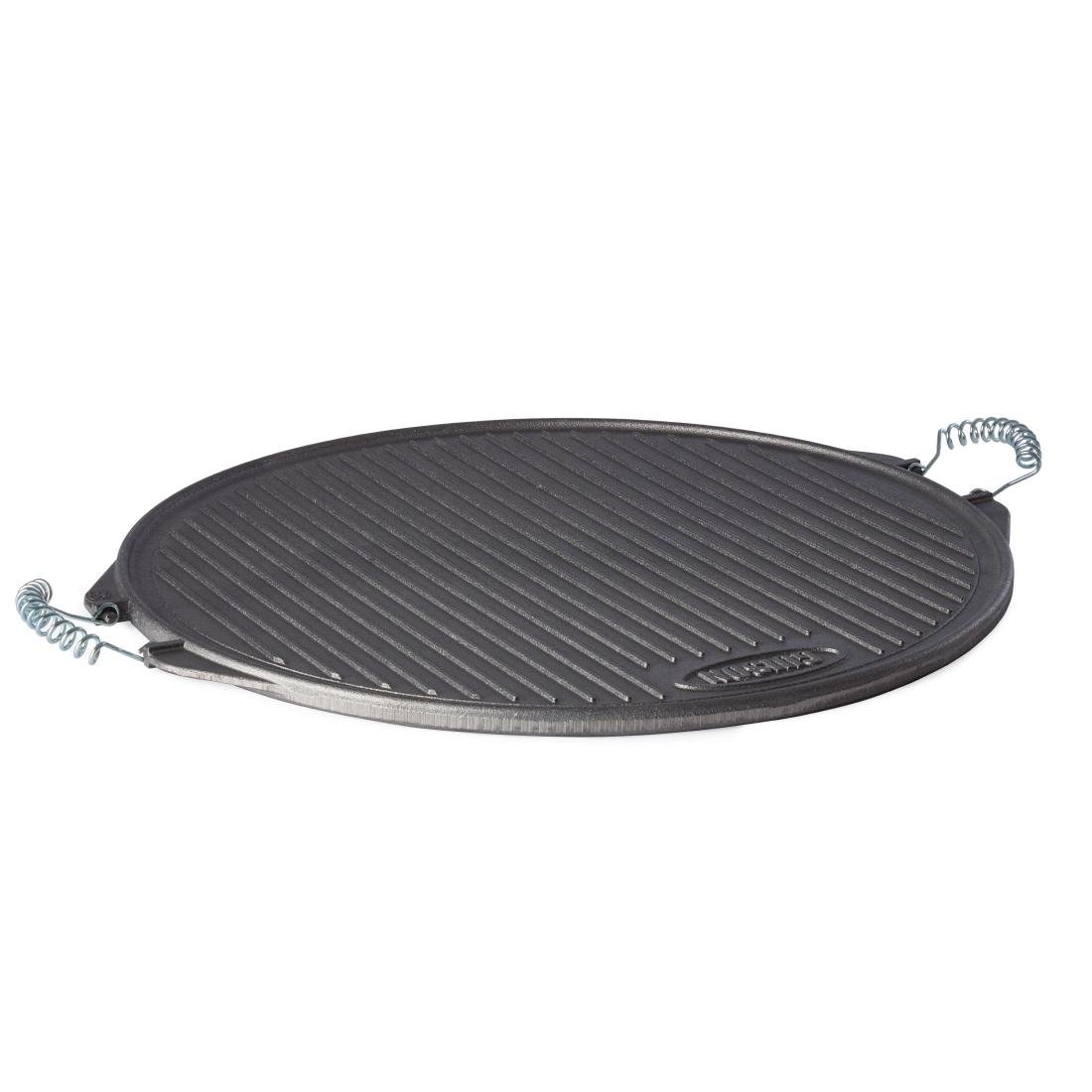 La Ideal Round Cast Iron Griddle, Black, 52 cm Amazon.co.uk Business