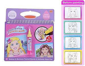 Download Waterpainting Kits Hztyyier Magic Water Coloring Book Children Water Coloring Magic Book With Water Pen Water Drawing Books For Kids Toys Games