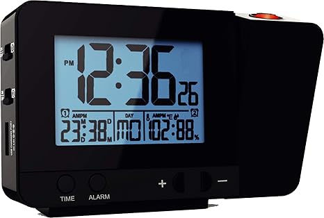 Think Gizmos Wecker Mit Projektion Digitaluhr Mit Temperaturanzeige Tg644 Wecker Mit Projektion An Wand Oder Decke Mit 2 Alarmen Hygrometer Und Usb Anschluss Fur Ladegerate Schwarz Amazon De Kuche Haushalt