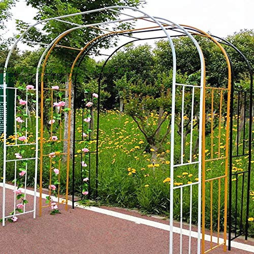 YYQ SHOP Weiß Rosenbogen Torbogen Metall Deko große Gartenbogen Rankhilfe Stabil Rankgitter Rankbogen für Garten Pergola… – Bild 6