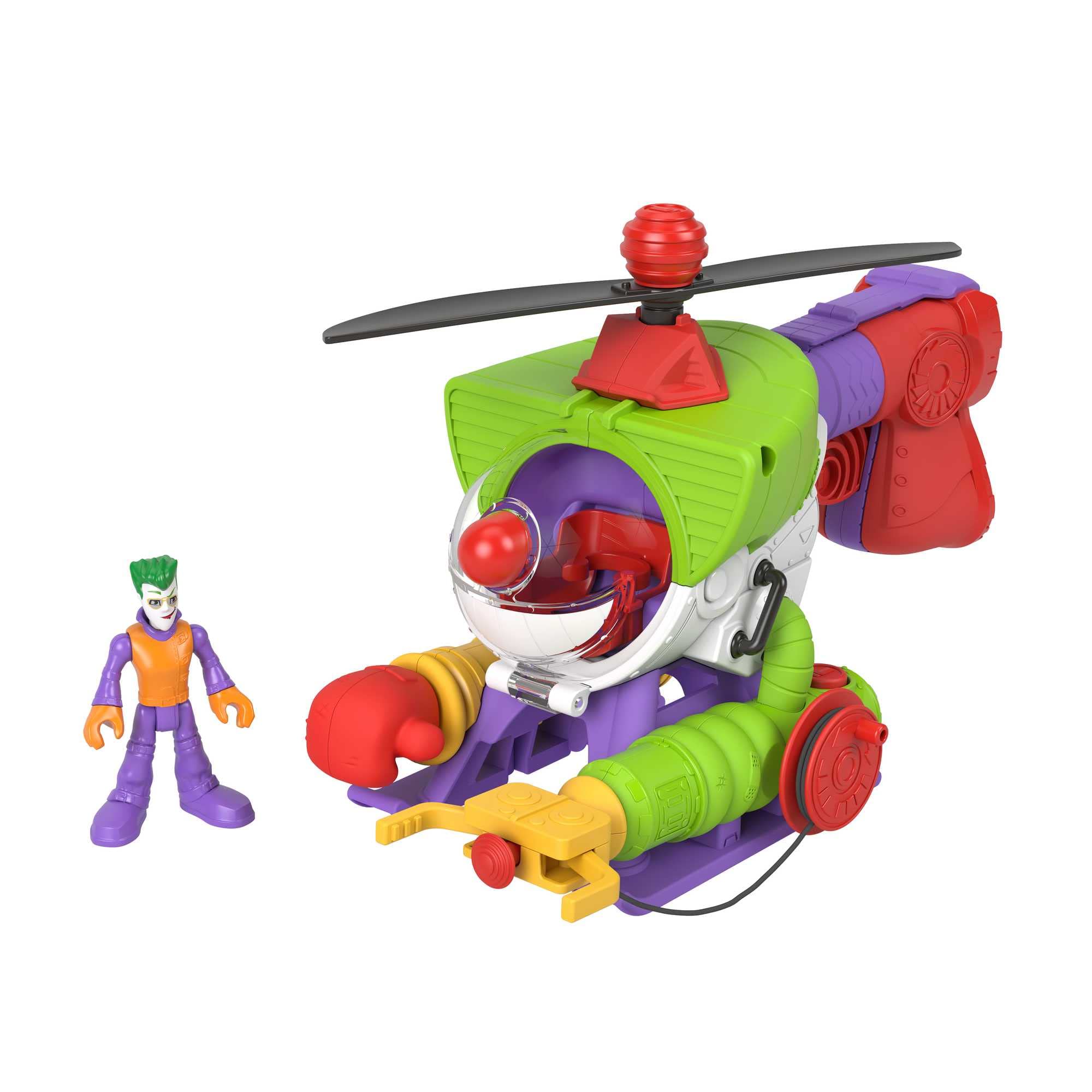Fisher-Price Imaginext DC Super Friends Preschool Toy The Joker Robo Copter Robot (10 inch Tall) & Helicopter with Figure for Ages 3+ Years, HMV09