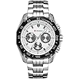 CURREN Fashion Quartz Watch Men's Casual waterproof Military Army Wristwatch New Full steel Watch (white)