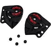 Helmet Visor Base Plate for LS2 FF323 FF390 FF397 FF801 0F521 (2PCS) | Replacement Parts Base Holder Black