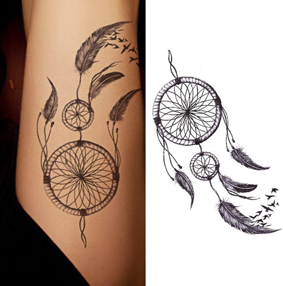 wiFndTu Fashion Waterproof Dreamcatcher Temporary Fake Tattoo Body Art Sticker Decals - sc704