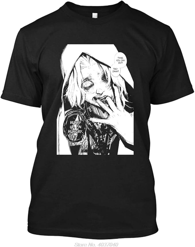Tokyo Ghoul - Custom T-Shirt Summer Short Sleeve Cotton Tshirt Harajuku Camisa Aesthetic horror japones Tokyo Ghoul