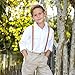 Apelna Skinny Leather Suspenders for Baby, Toddler, Children, Kids