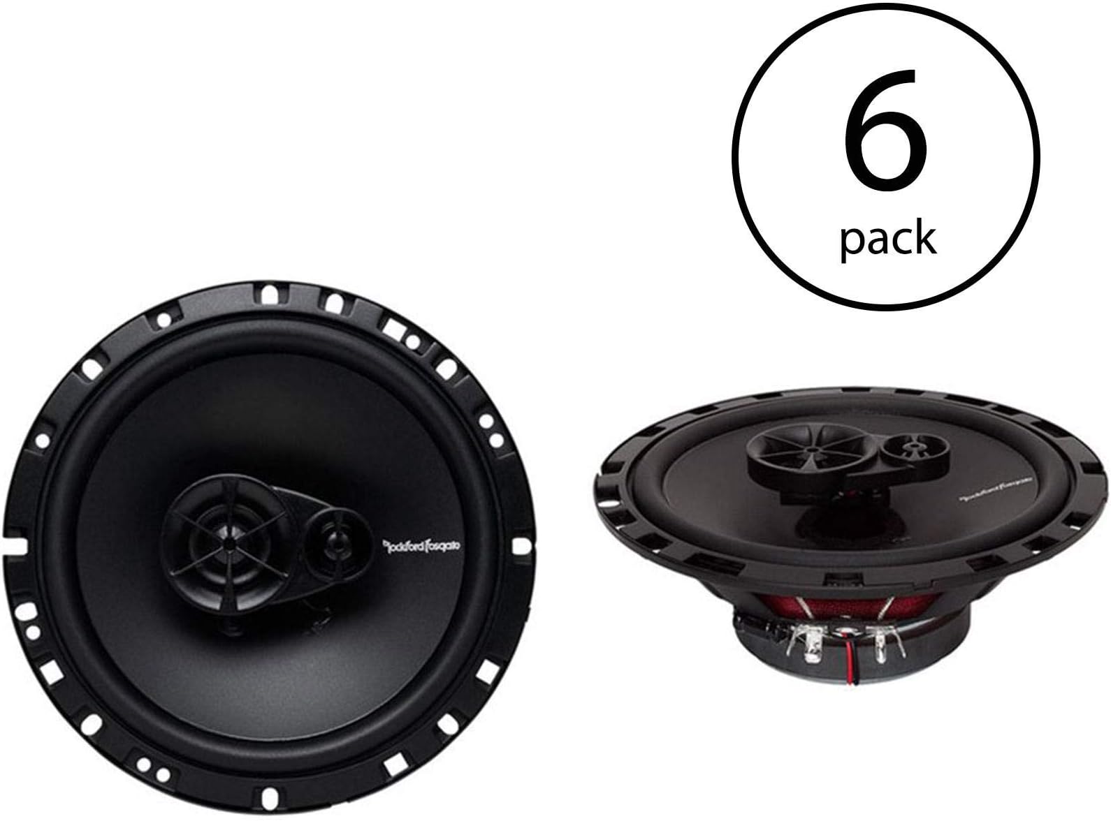 Rockford Fosgate6.5 Inch 3 Way Car Audio Coaxial Speakers Stereo, 12 Speakers
