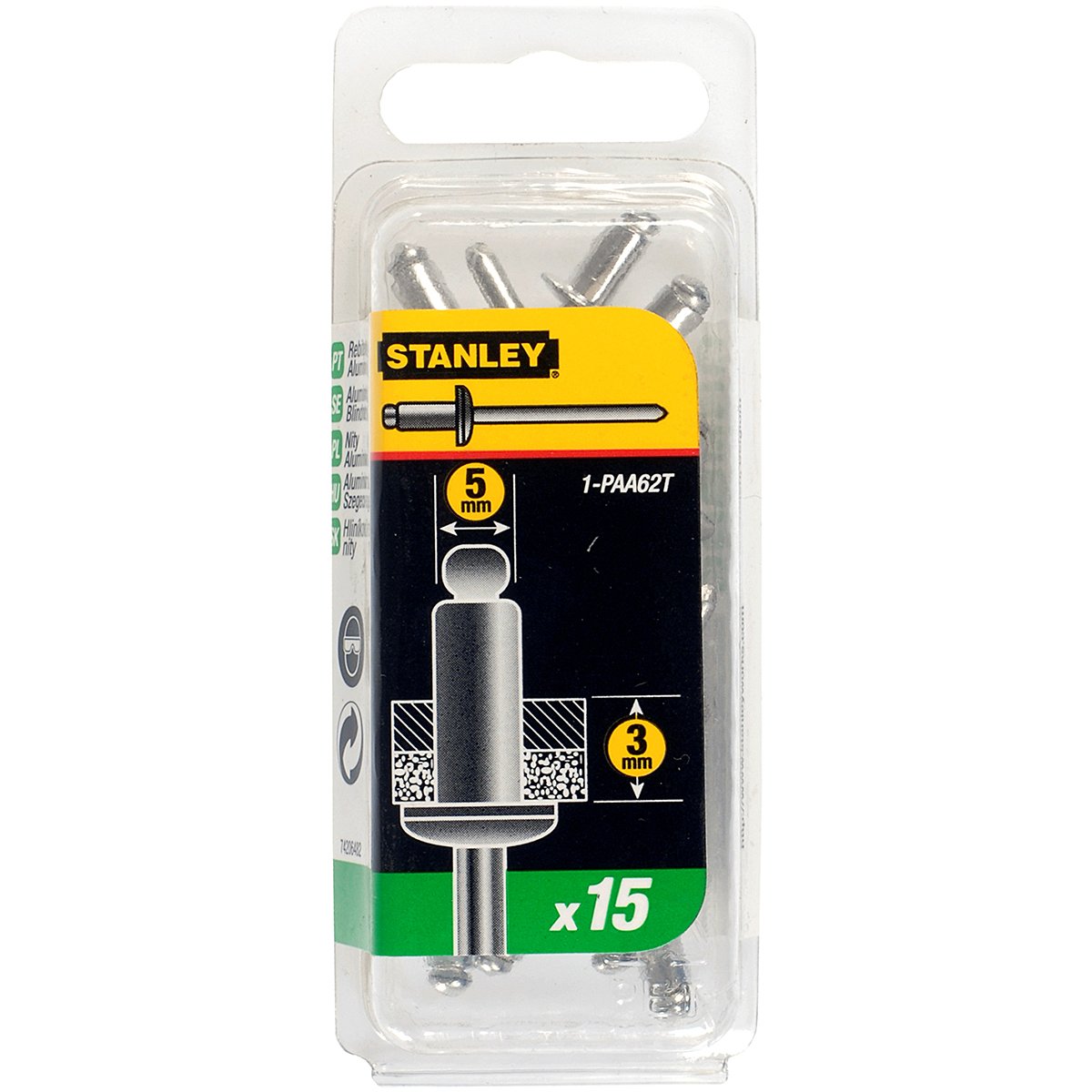 Stanley Tools ZSTA-1-PAA62 1-PAA62 5 mm Short Aluminium Rivets