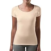 Sweat Proof Undershirt for Women from Thompson Tee, (Slim Fit, Scoop Neck)