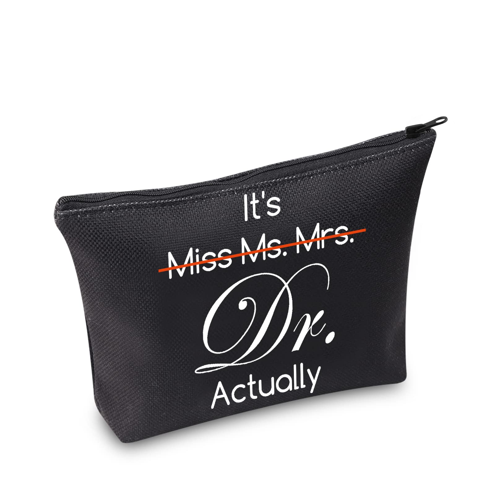 PHD Graduation Gift PHD Candidate Survivor Gift Doctorate Degree Gifts It's Miss Mrs Ms Dr Actually Funny New Doctor Cosmetic Makeup Bag(It Dr Actually blU)