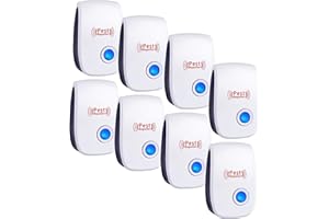 WYEWYE Ultrasonic Pest Repeller 8 Pack Indoor Pest Repellent Ultrasonic Plug in, Rodent Repellent Indoor Ultrasonic Ouse Mice Insect Bug Pest Control Roach, Mice, Spider Insects Mosquito