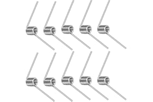 Swpeet 10Pcs 90 Degree Stainless Steel Torsional Springs 2mm Wire Diameter 10mm Outside Diameter, 40mm Tiny Torsional Spring Mechanical Small Torsion Spring for Home Repair Woodworking DIY Project